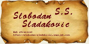 Slobodan Sladaković vizit kartica